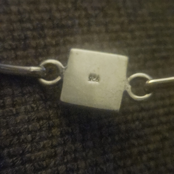 VINTAGE STERLING SET. BANGLE& RING W/THICK,SOLID SQUARE CENTER.RING SPINS!FAB!♡ - Picture 9 of 10